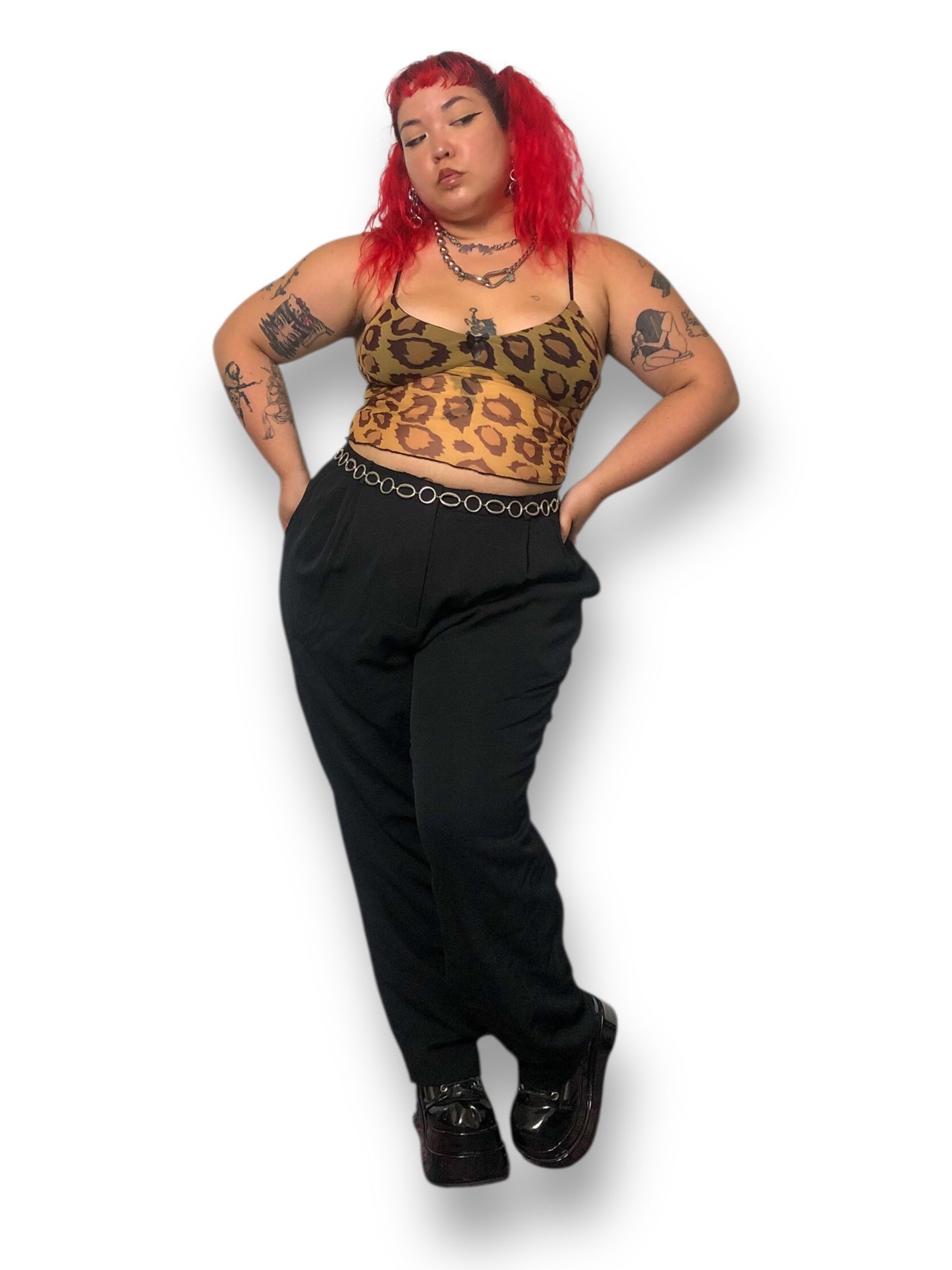 90’s E Wear Black Pleated Dress Pants (2X/3X)