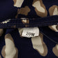 70’s/80’s Navy Blue Patterned Pleated Skirt (2X/3X)