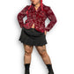 90’s/Y2K Chico’s Red Paisley Velvet Blazer (XL)