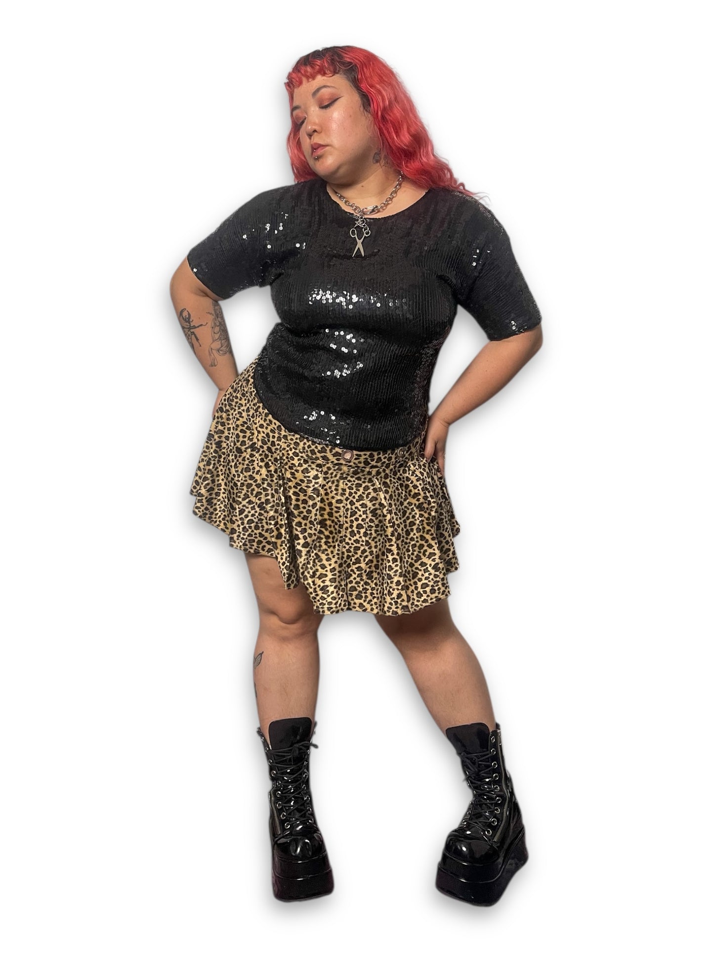 80’s/90’s Black Sequin Top (XL)