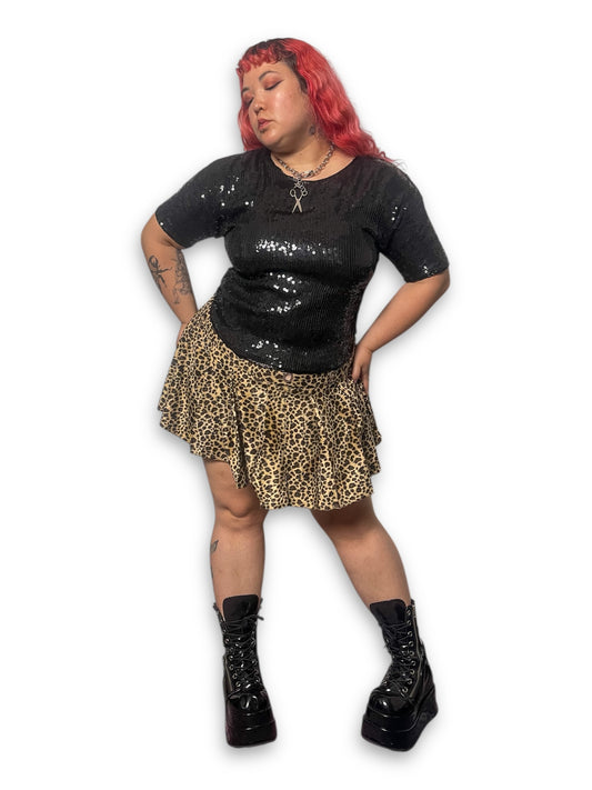 80’s/90’s Black Sequin Top (XL)