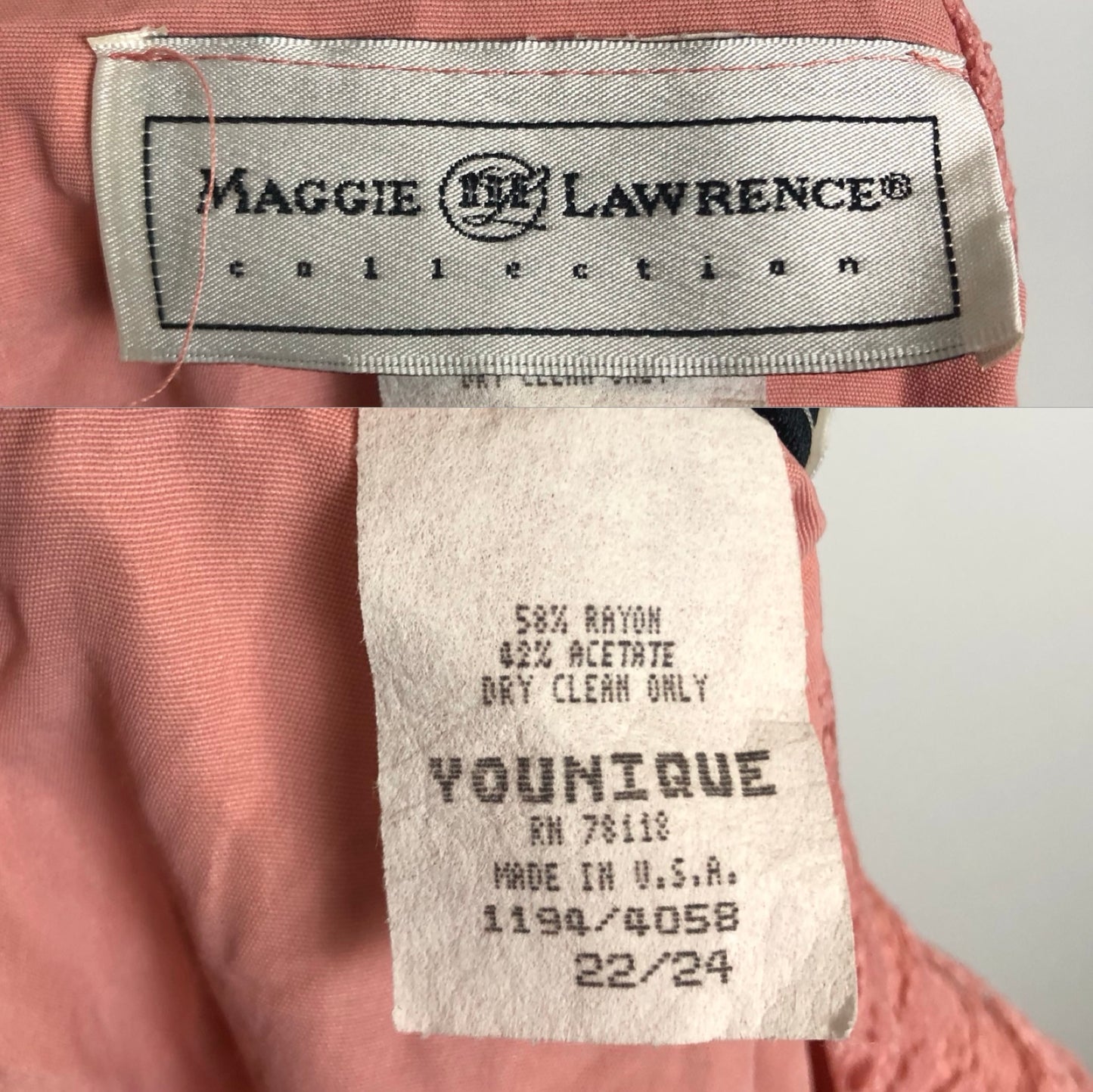 90’s Maggie Lawrence Pink Floral Lace Tank Top (2X)