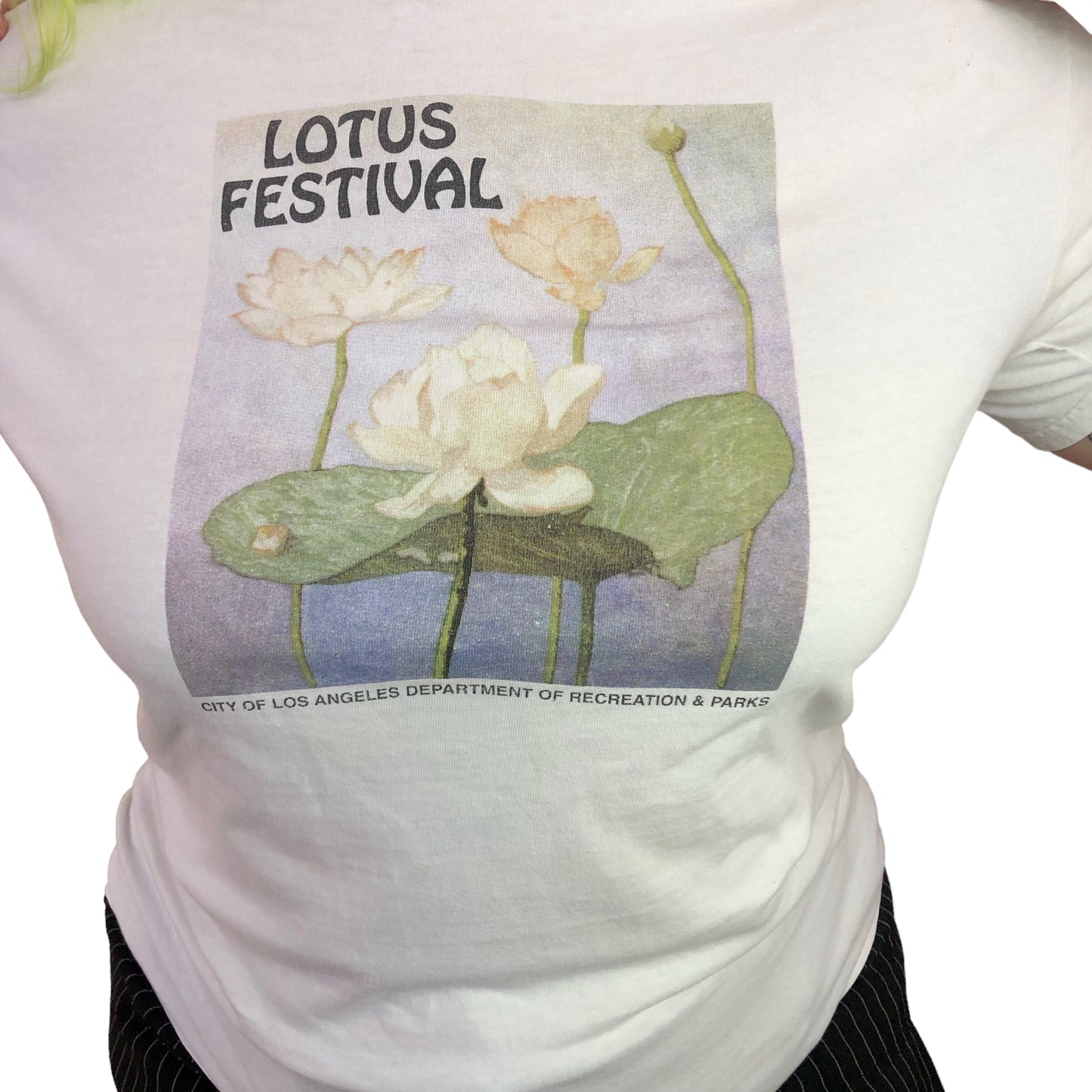 90’s/Y2K Los Angeles Lotus Festival White T-Shirt (L)