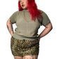80’s Rejoice! Olive Green Turtleneck Shirt (L/XL/2X)
