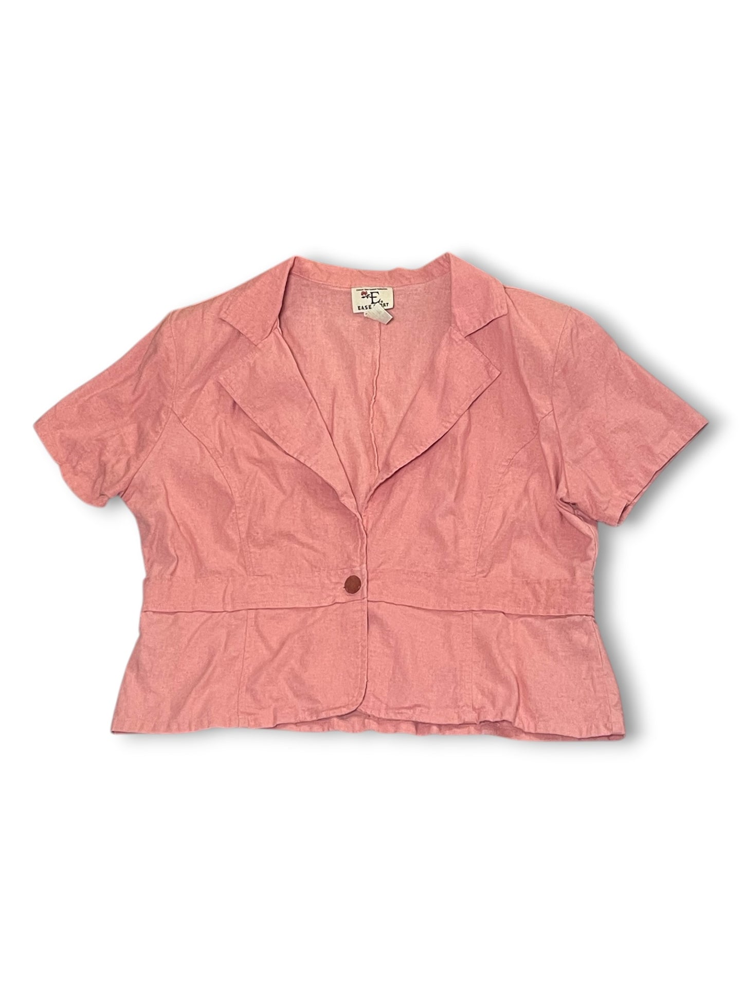 Y2K Short Sleeve Blazer Jacket (1X/2X)