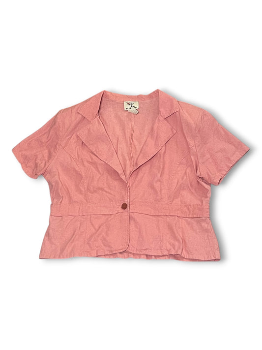 Y2K Short Sleeve Blazer Jacket (1X/2X)