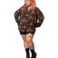 Y2K Dark Romantic Print Blouse (3X)