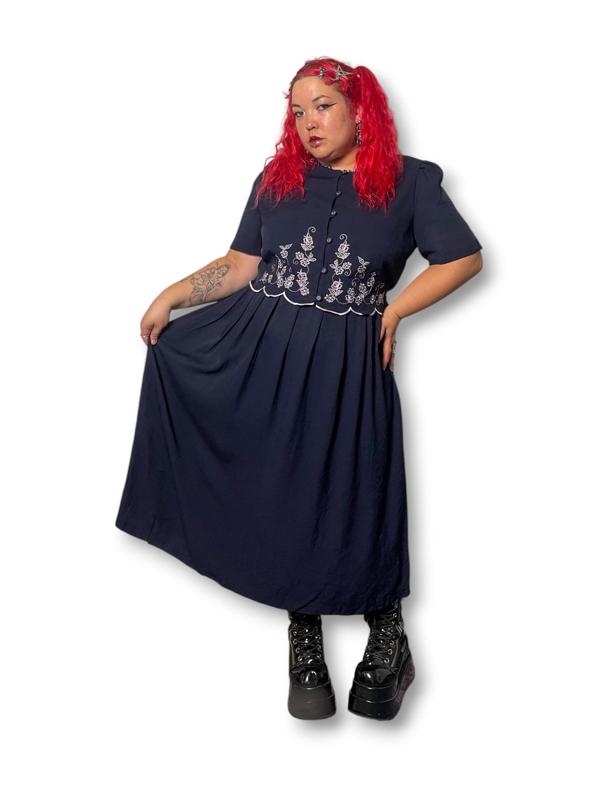 80’s/90’s Cottage Grunge Maxi Dress (2X/3X)