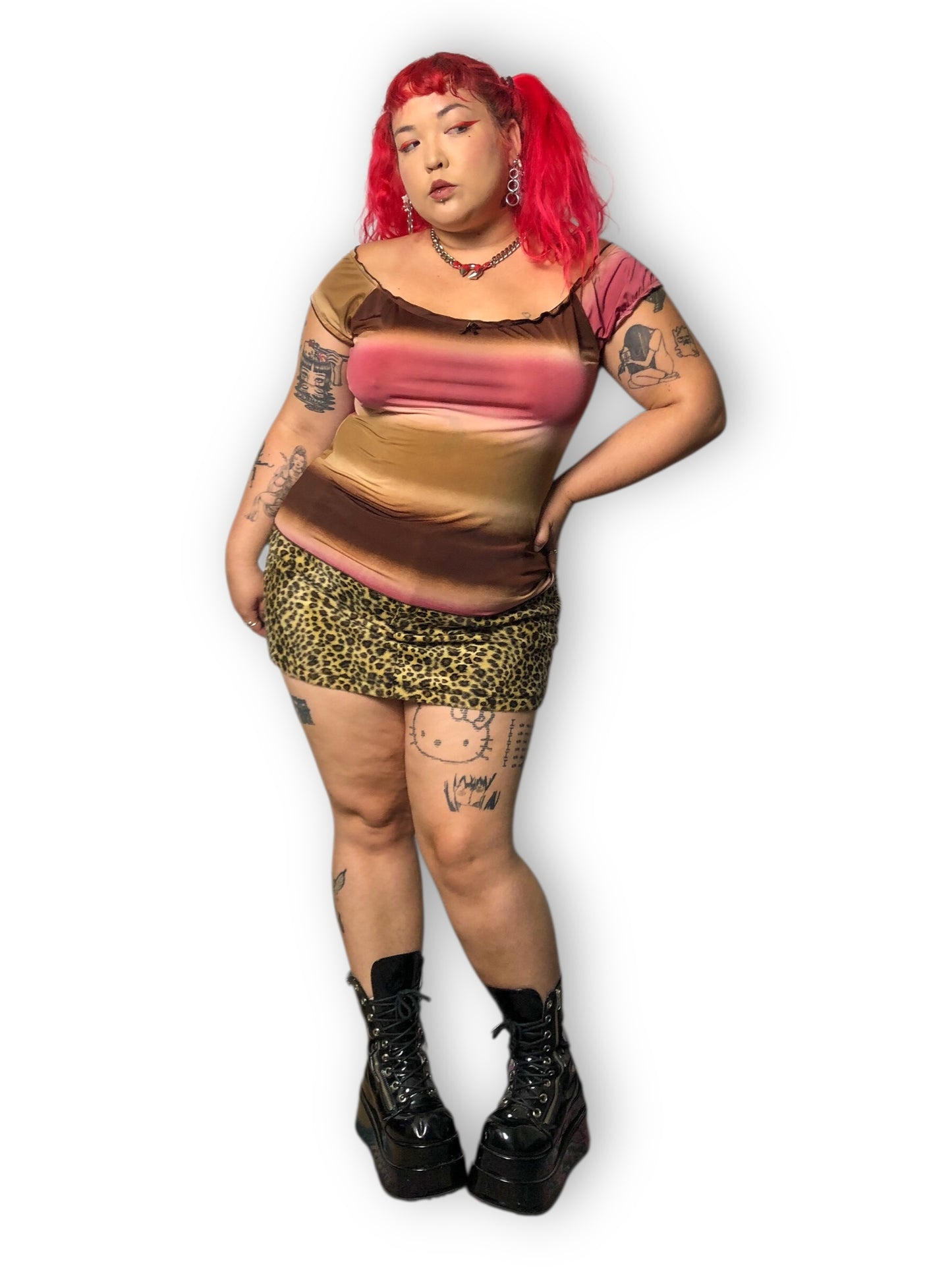 90’s Talent Ombré Striped Top (2X)