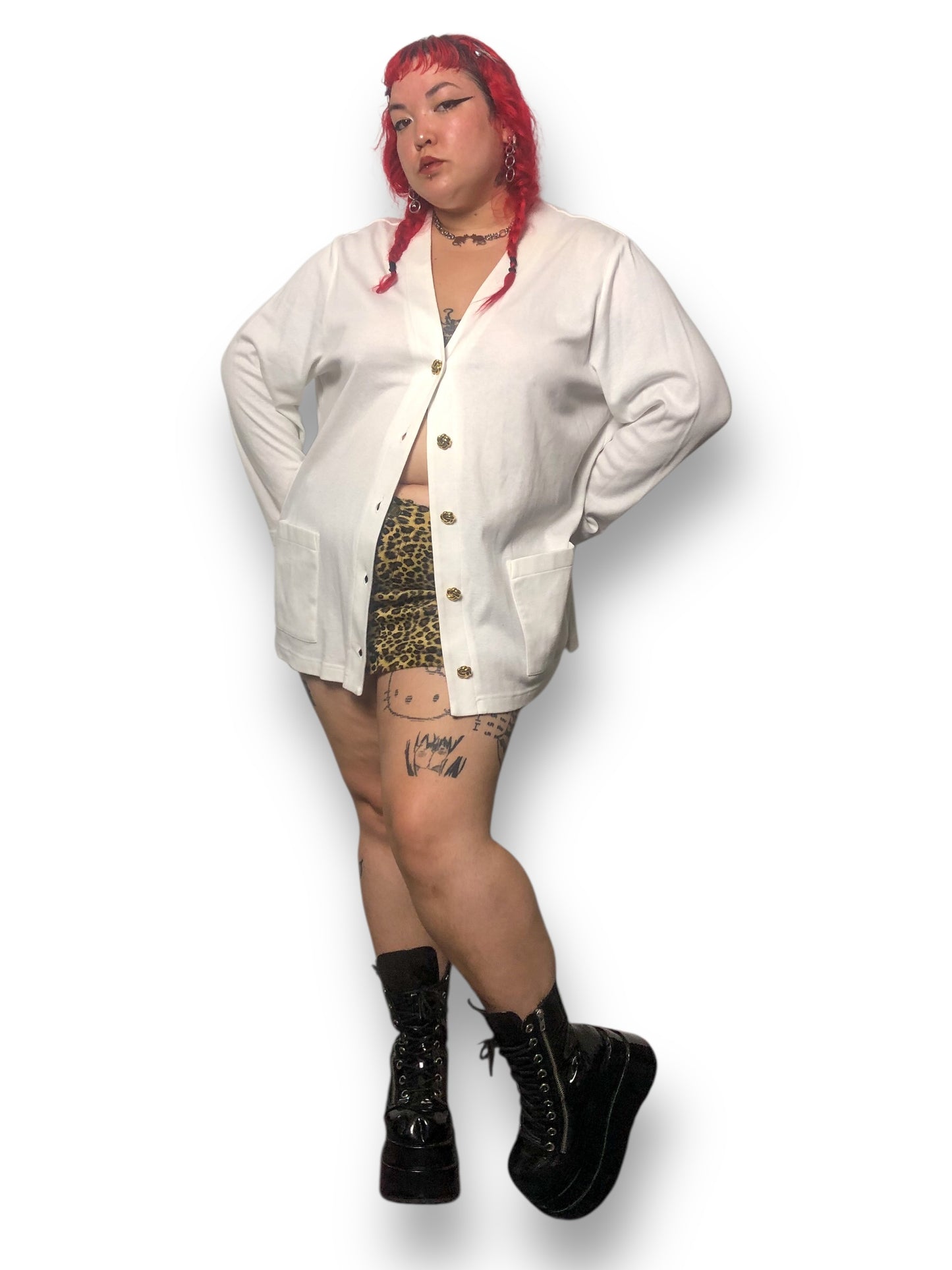 80’s Sanibel White Cardigan (3X)