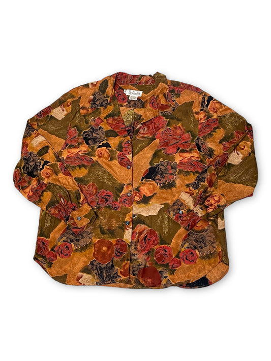90’s Floral Print Blouse (L)