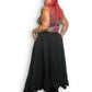 90’s/Y2K Wevez Black Ruffle Tiered Maxi Skirt (OSFM)