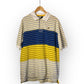 Y2K Rocawear White Striped Polo Shirt (XL)