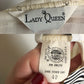 60’s/70’s Lady Queen Shiny White Gingham Blouse (L/XL)