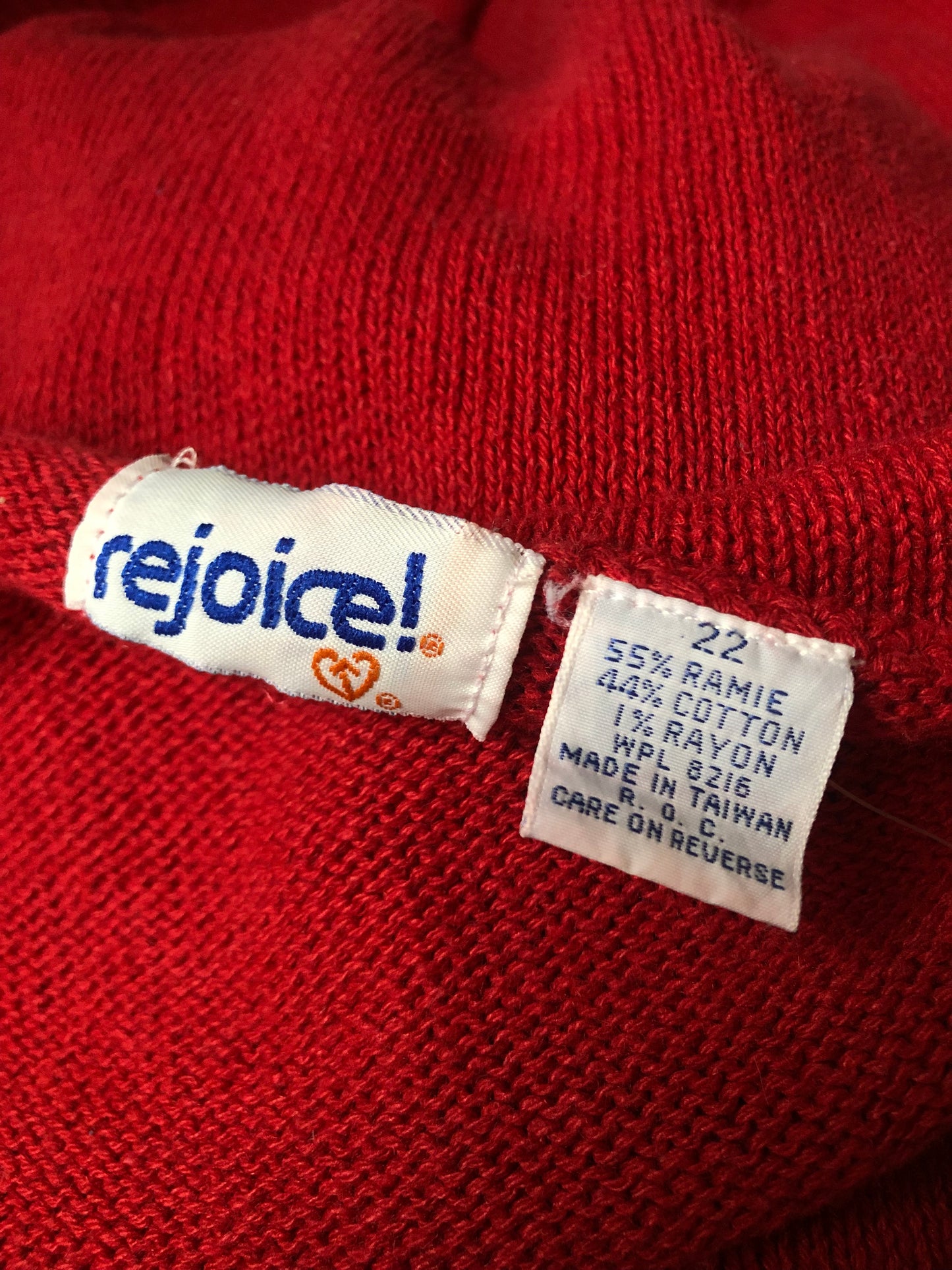 80’s Rejoice! Red Knit Shirt (2X)