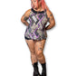 90’s/Y2K Print Pleated Tank Top (XL)