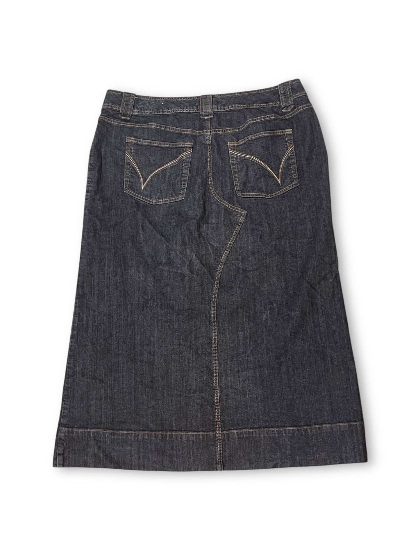 90’s/Y2K Dark Wash Denim Midi Skirt (3X)