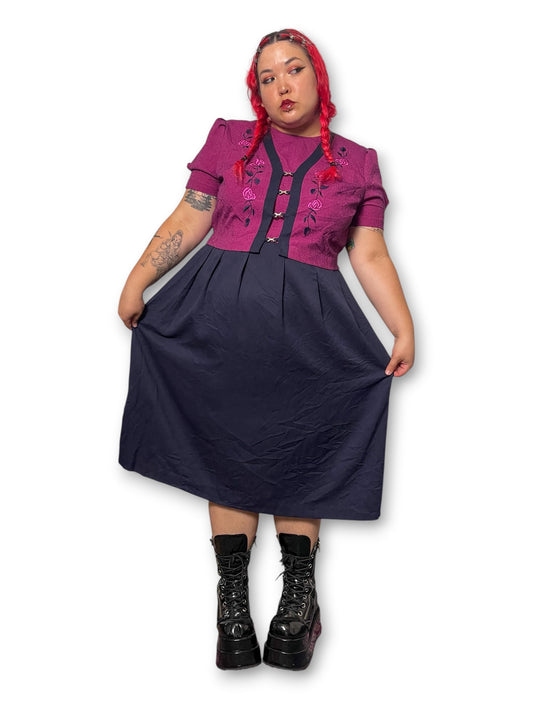 90’s Retro Grunge Midi Dress (2X)
