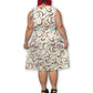 Y2K Swirl Print A-Line Dress (3X)
