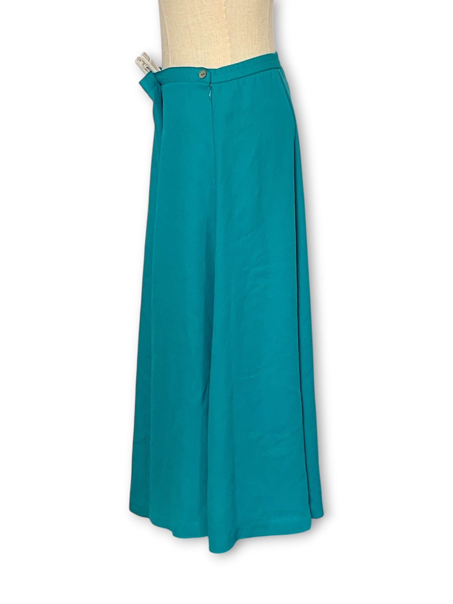 90’s/Y2K Retro Turquoise Midi Skirt (XL)