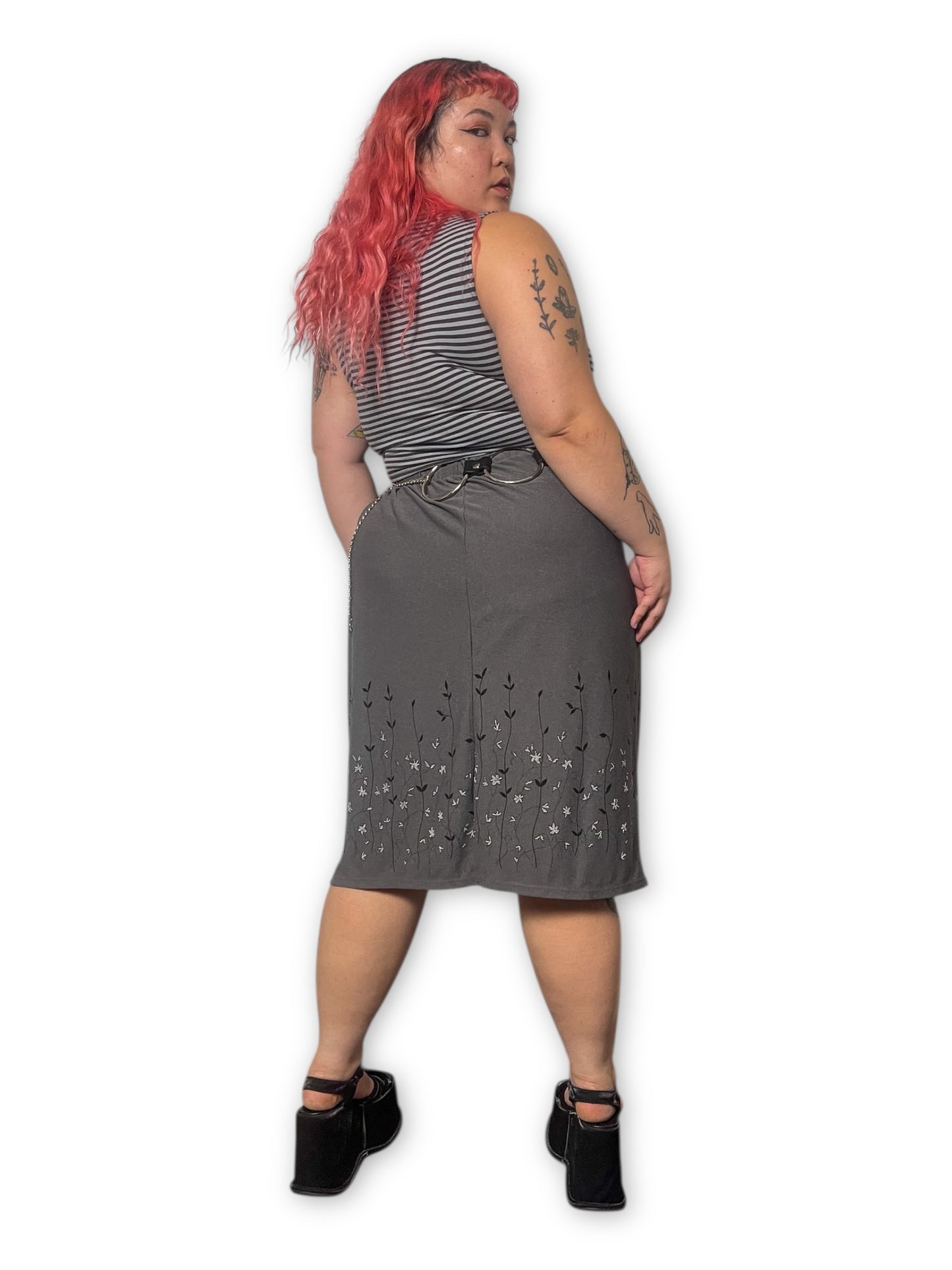 Vintage Grunge Floral Skirt (2X/3X)