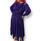 80’s David Rose Purple Retro Cocktail Dress (2X)