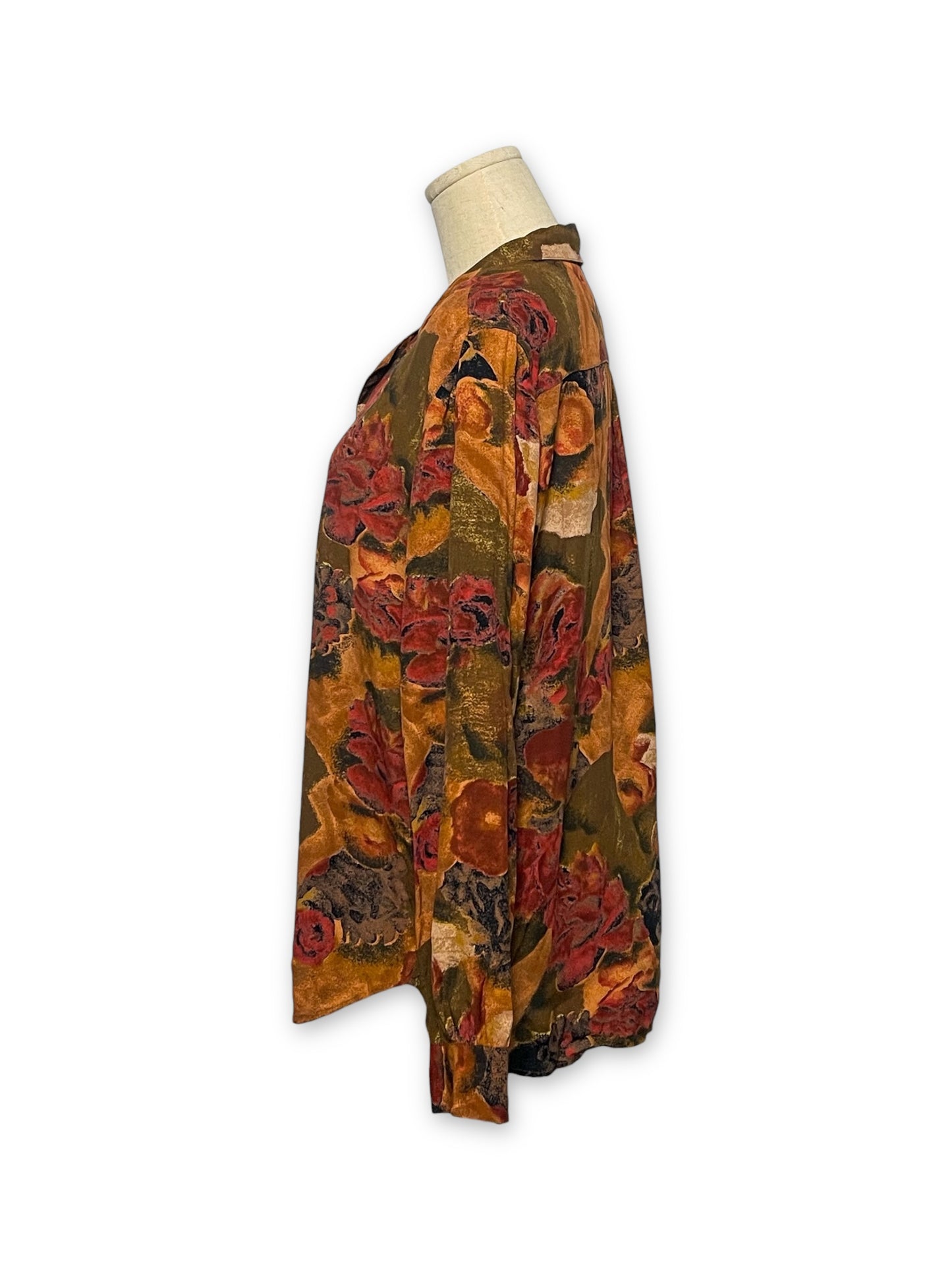 90’s Floral Print Blouse (L)