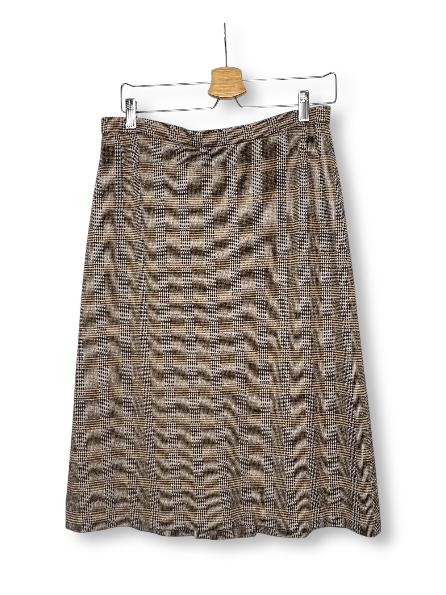 60’s/70’s Dana Point Brown Plaid Skirt Suit (L)