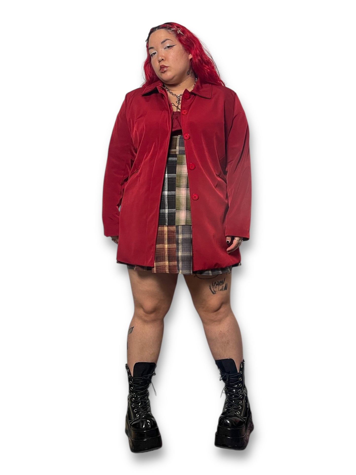 90’s Merona Red Trench Coat (L/XL)