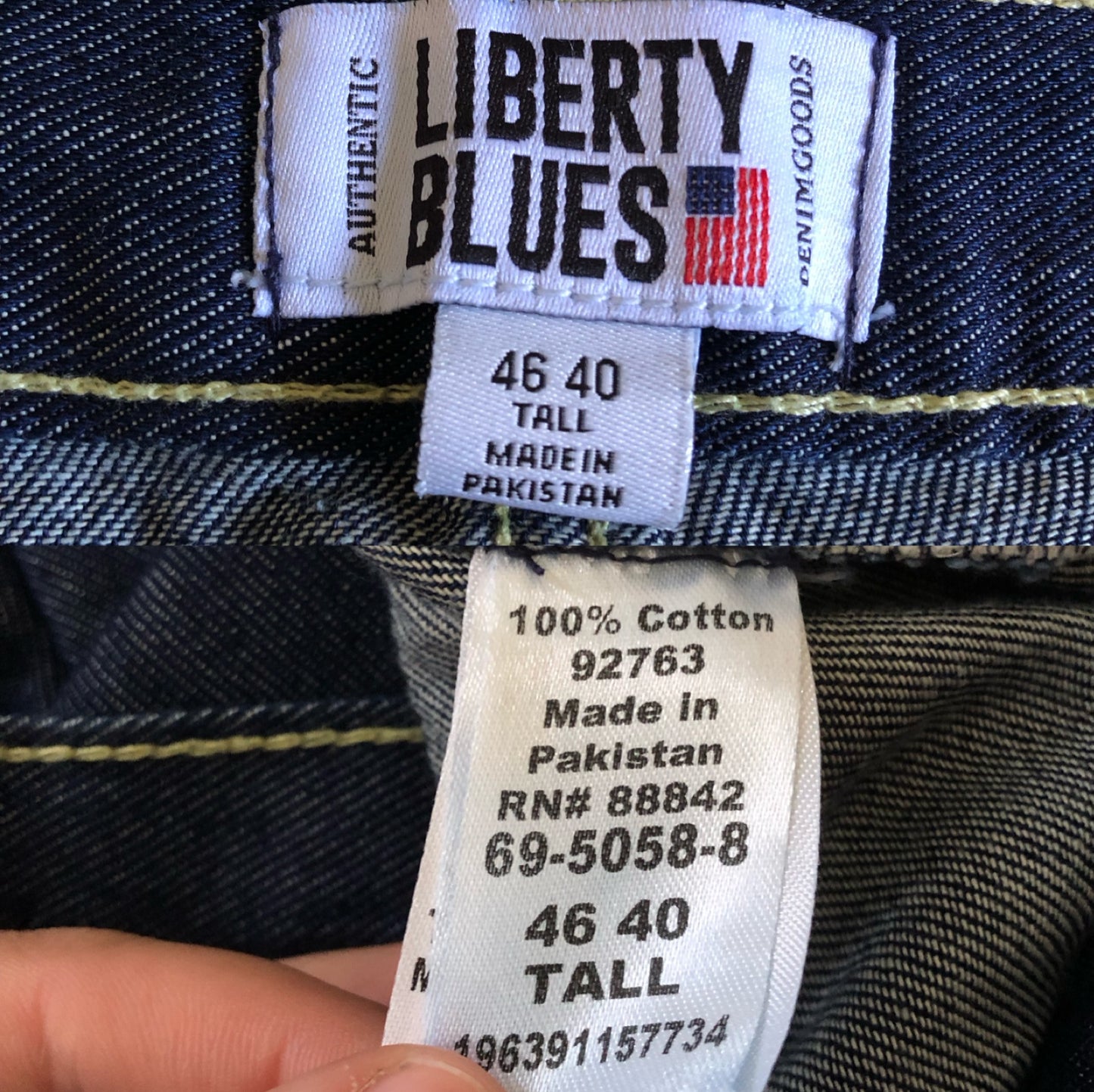 Y2K/Modern Liberty Blues Dark Blue Denim Jeans (3X)