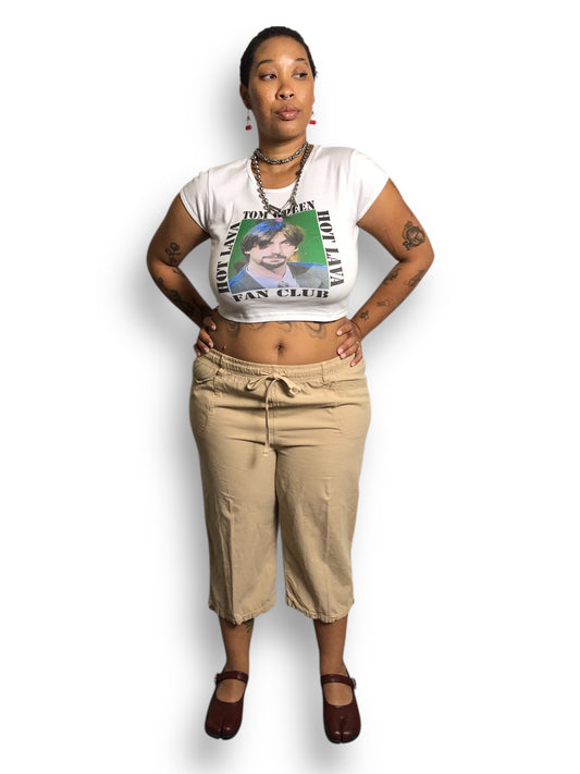 Y2K/Modern Gloria Vanderbilt Khaki Capri Pants (XL)