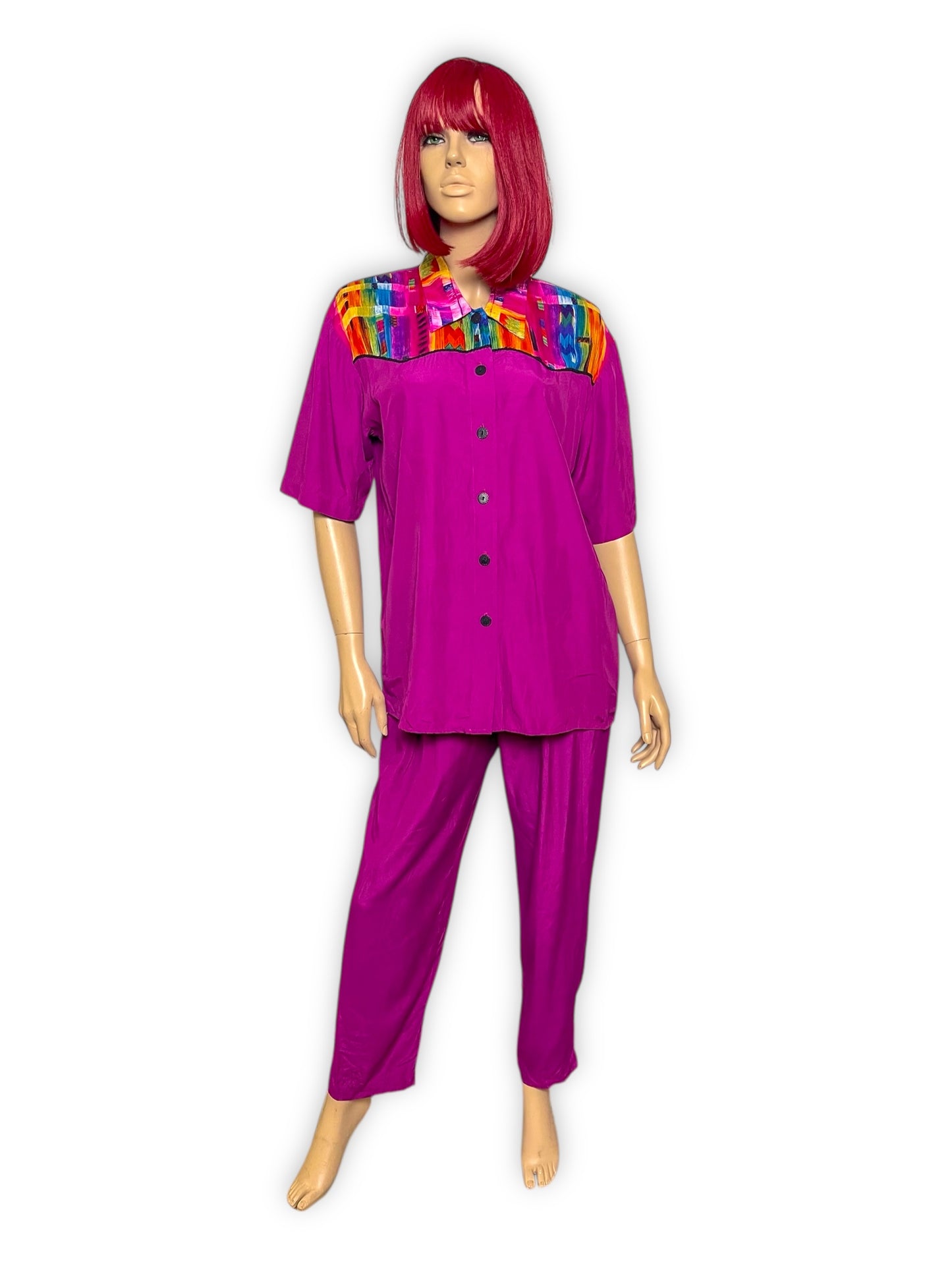80’s Ms. Interpret Fuschia Retro 2-Piece Set (M/L)