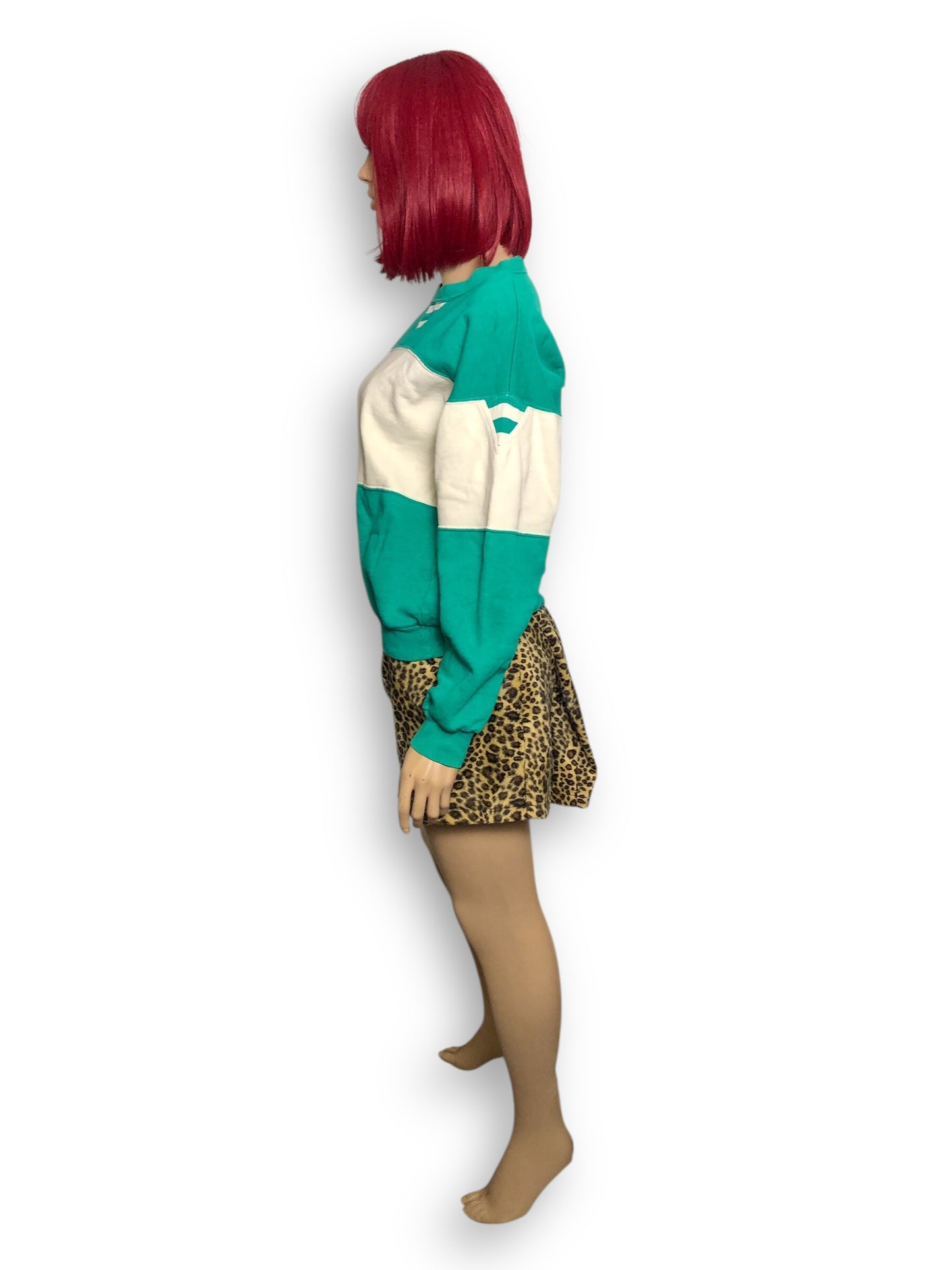 90’s Altitude Turquoise and White Retro Sweatshirt (M)