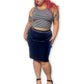 90’s/Y2K Dark Blue Velvet Skirt (L/XL/1X)