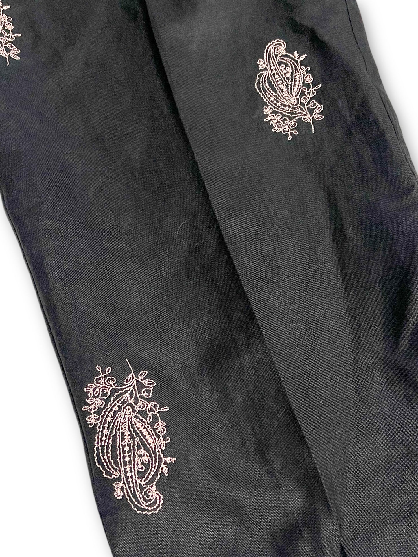 90’s/Y2K Black Embroidered Pants (1X)