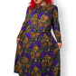 80’s Jessica Howard by Mitchell Rodbell Black Floral Print 2-Piece Set (2X)