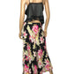 90’s/Y2K Jones New York Black Floral Print Skirt (M/L)