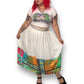 80’s/90’s August Max Woman White Retro Midi Skirt (XL/2X)