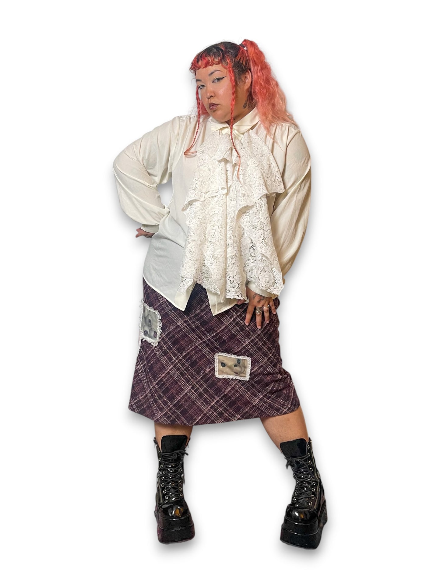 90’s/Y2K Victorian Ruffled Blouse (2X/3X)