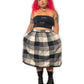 70’s Sag Harbor Black and White Tartan Plaid Skirt (2X)