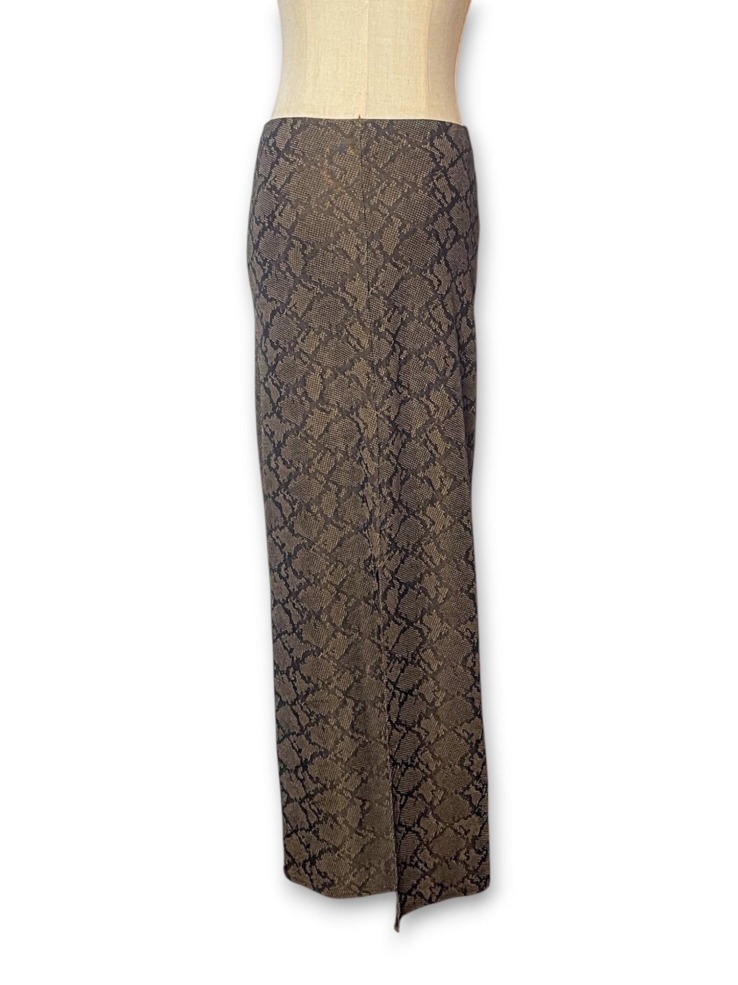 90’s Snake Print Maxi Skirt (XS/S/M)
