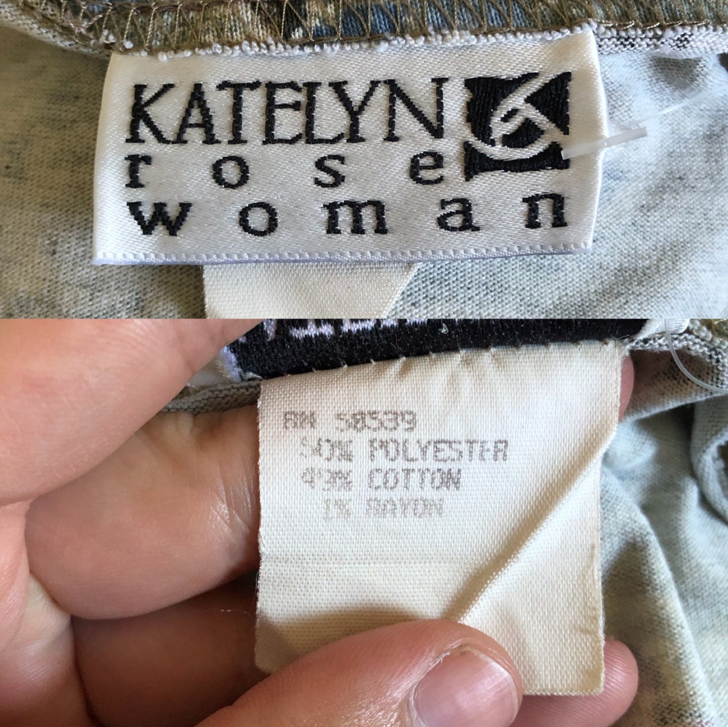 80’s/90’s Katelyn Rose Tan Patterned Shirt (2X)