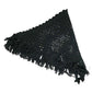 Black Crochet Knit Shawl