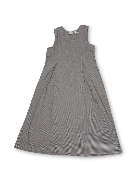 Y2K Black and White Gingham Maxi Dress (L/XL)