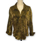 90’s Shiny Pleated Party Blouse (L)