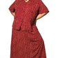 90’s Maggie McNaughton Burgundy Print 2-Piece Set (3X)