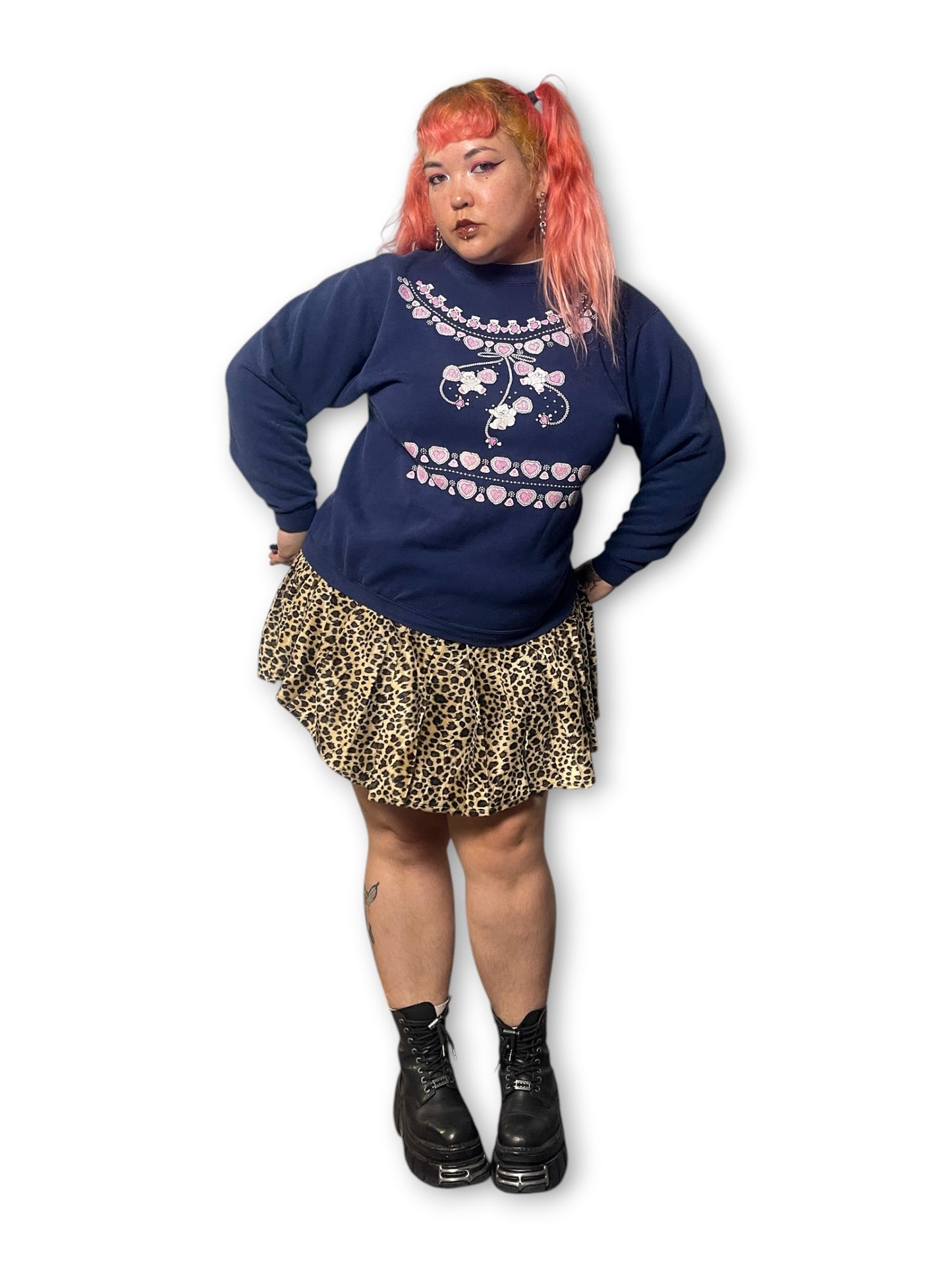 80’s Coquette Print Sweatshirt (XL)