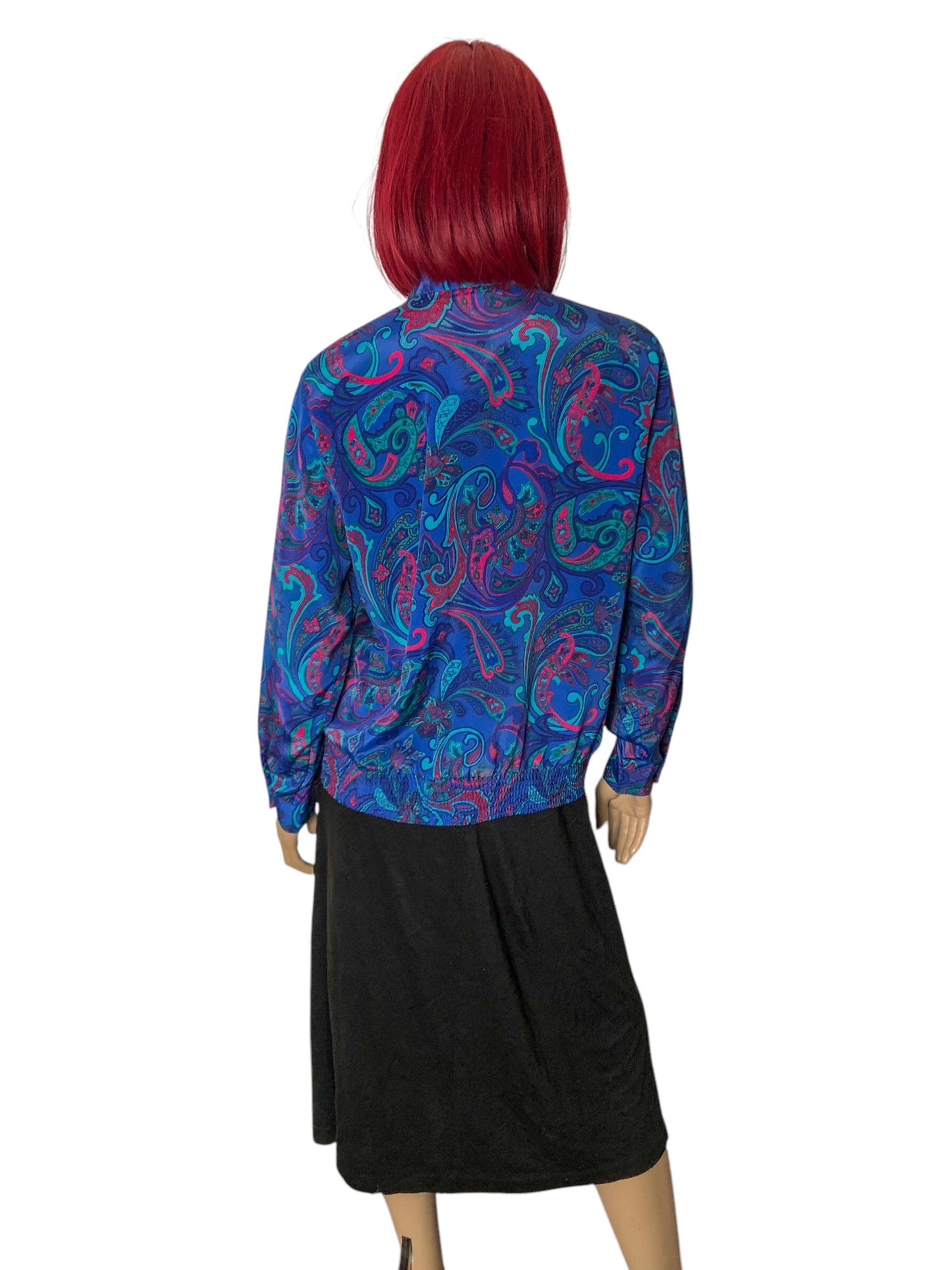 90’s Alfred Dunner Blue Paisley Print Blouse (L)