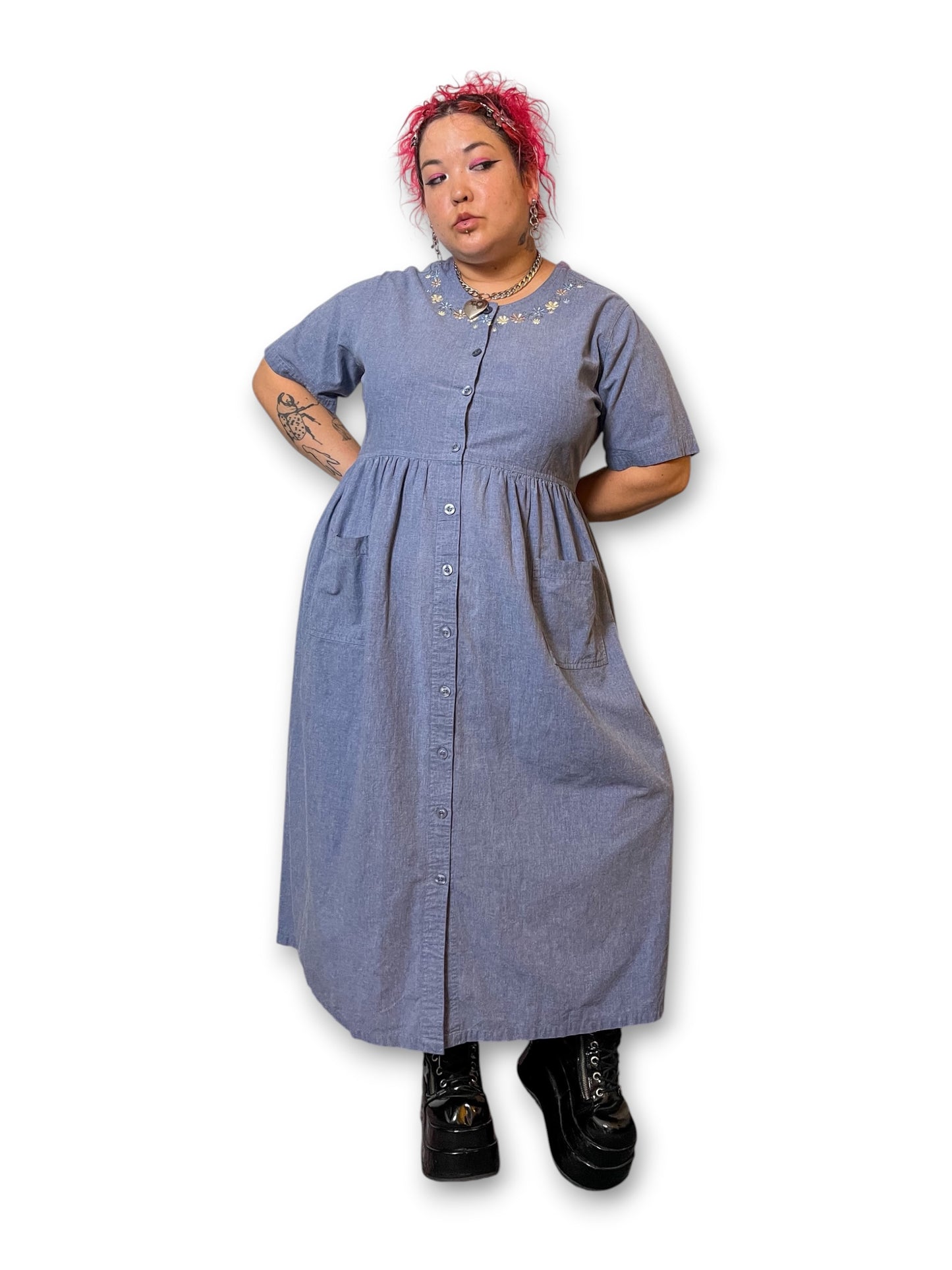 Y2K Cottage Prairie Maxi Dress (1X)