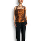 90’s Alfred Angelo Shiny Brown Pleated Tank Top (L)